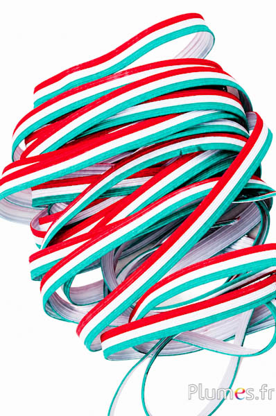 Benda elastica - larghezza 5 mm - verde-bianco-rosso